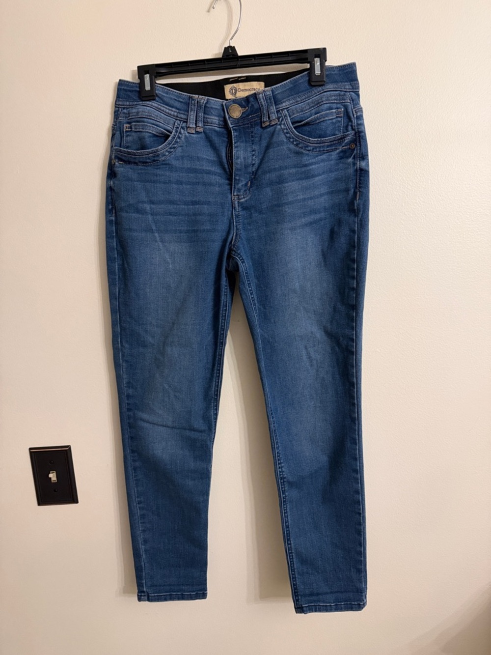 Democracy Ab technology Women's Blue Stretch Skinny Jeans size 10